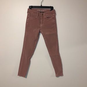 American eagle 360° stretch jeggings light pink